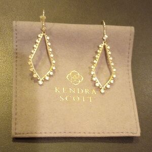 Kendra Scott Gold and Crystal Drop Earrings